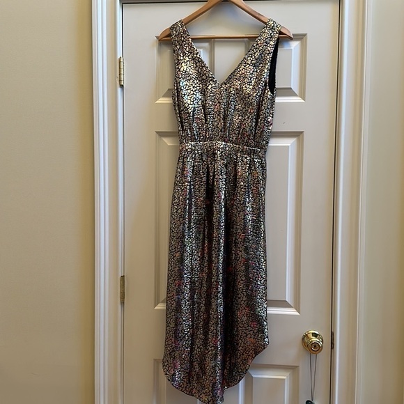 Ramy Brook Eden Printed Metallic Silk Blend Dress size S - Picture 10 of 10